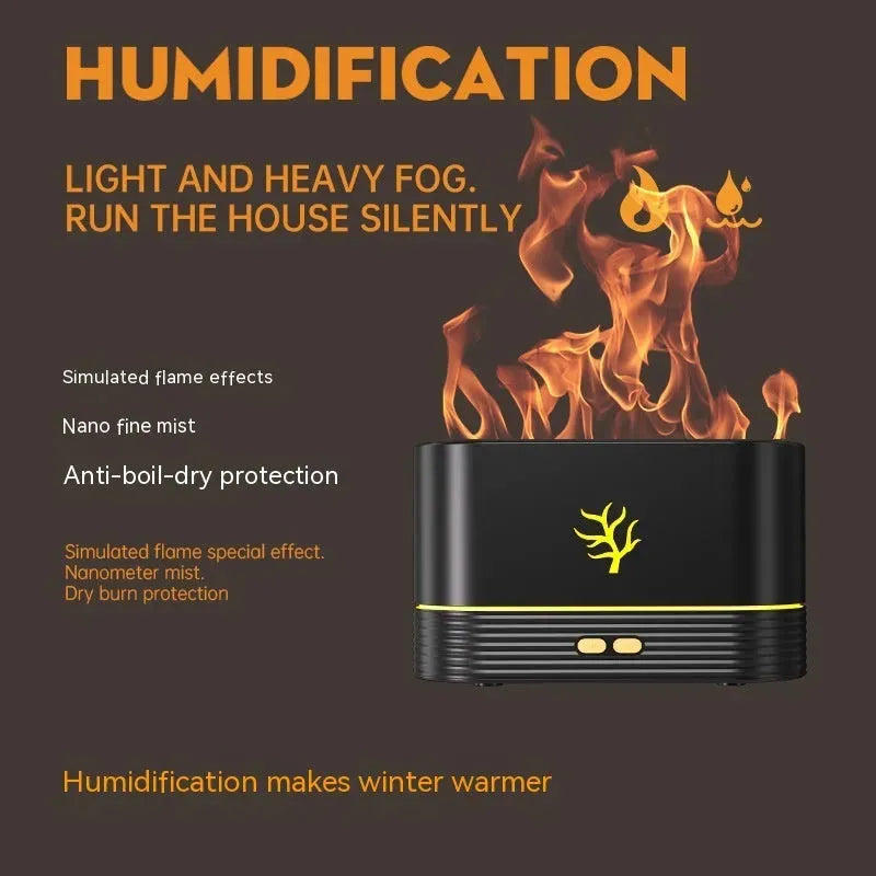 Flame Humidifier USB Smart Timing LED Electric Aroma Diffuser - Bellarte Enchanté Flame Humidifier USB Smart Timing LED Electric Aroma Diffuser